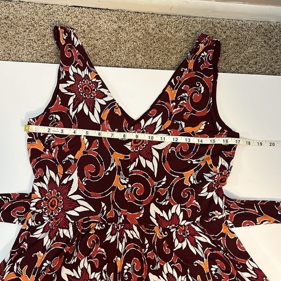 Loft Midi Sleeveless Multi Floral Dress Women’s M - Picture 9 of 14